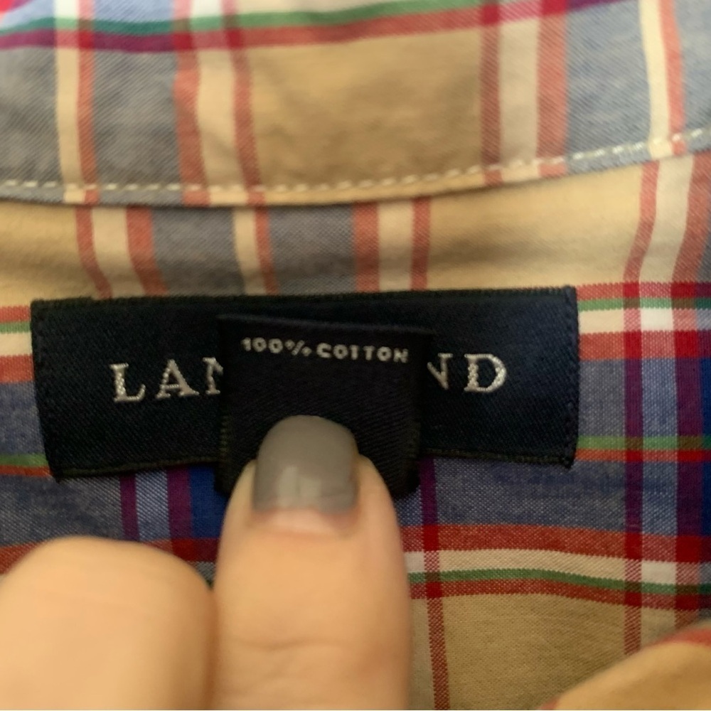 Lands End Men’s Button Down Size L 16-16 1/2 100% cotton - Picture 4 of 5